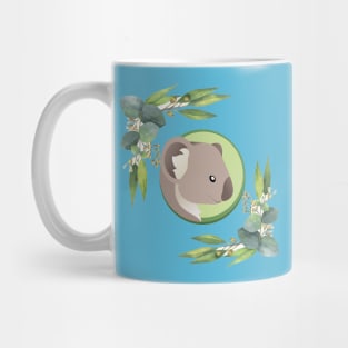 Koala bear in eucalyptus Mug